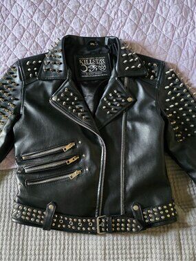 Killstar | Jackets & Coats | Black Leather Jacket With Red And